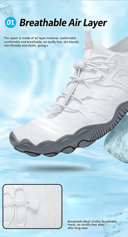Men Women Wading Shoes Beach Swimming Shoes Outdoor Barefoot Quick-Drying Upstream Shoes Water Sports Diving Fitness Sports Shoe