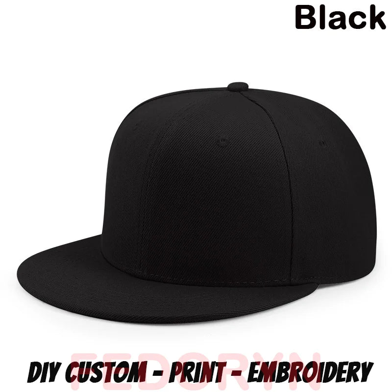 Fedoryn Custom Snapback Caps Splice Color Embroidery Hip Hop Cap for Women and Men DIY LOGO Design Print Hats Unisex Wholesale