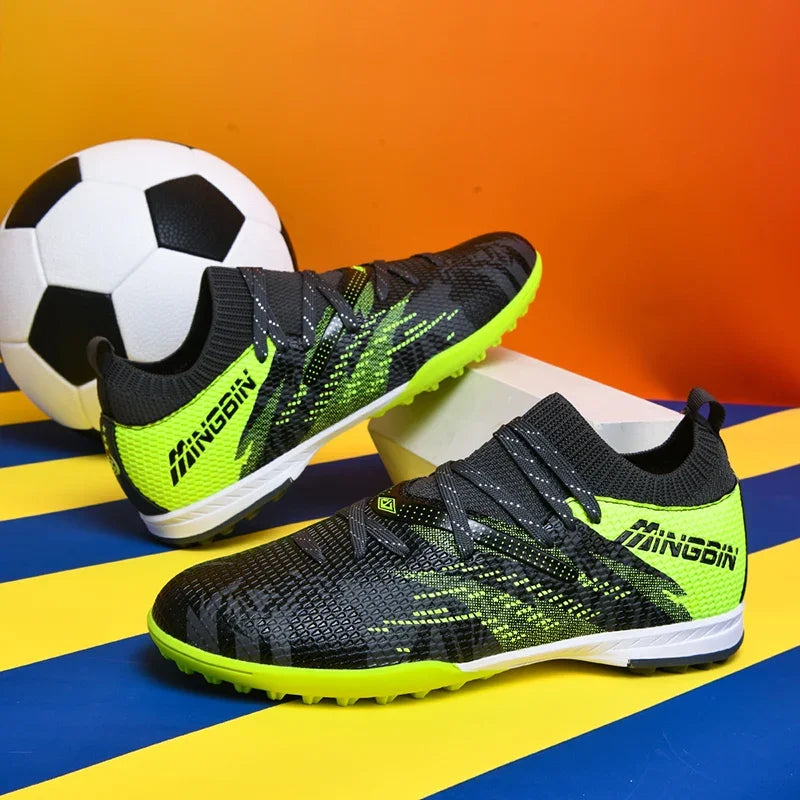 Men Turf Soccer Shoes Cleats Professional Football Boots Breathable Mesh Youth Soccer Anti Skid Male Sneakers Society Chuteira
