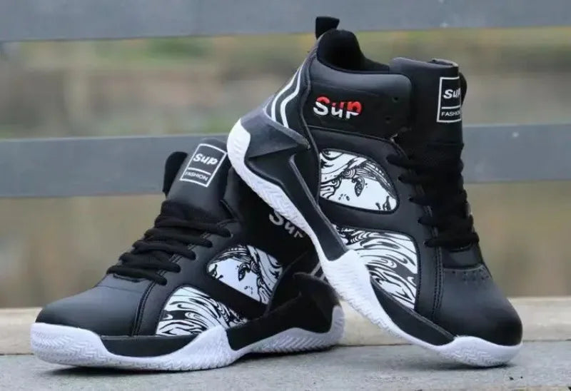 Nouvelles baskets antidérapantes pour hommes, chaussures de basket-ball montantes de luxe confortables, chaussures de course tendance et polyvalentes, chaussures décontractées