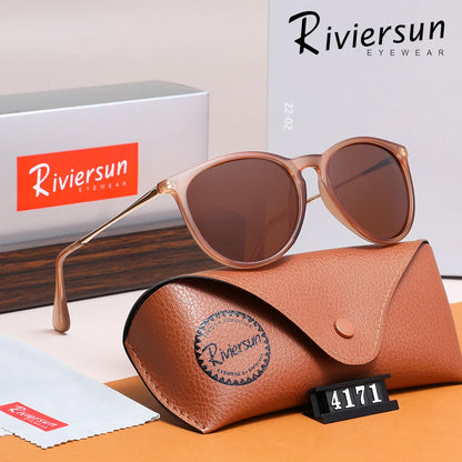 Trendy Cat Eyes Frame Polarized Sunglasses Alloy Design UV400 Travel Glasses For Women Men Driving Eyewear