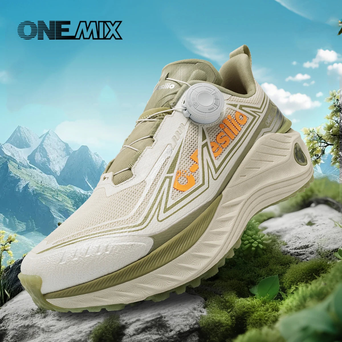 ONEMIX Outdoor Running Sneakers Men Elastic Trail Shoes Lightweight Breathable Women Sneakers Couple Casual Waterproof Shoes
