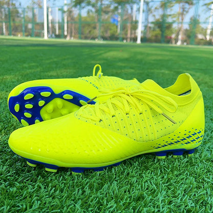 Men Football Cleats Fashion Youth Soccer Shoes Knit Football Training Trainers Breathable Society Campo Non-Slip Sports Footwear