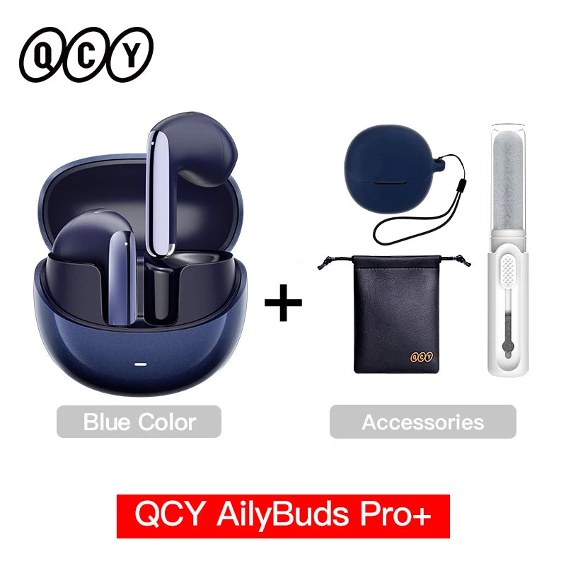 QCY HT10 AilyBuds Pro+ ANC Wireless Earbuds – Hi-Res LDAC Bluetooth 5.3 Earbuds, 6 Mic AI HD Call, Adaptive Noise Cancelling TWS Earphones with Multipoint Connection