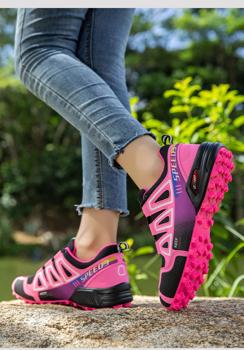 Women’s Waterproof Hiking Shoes Outdoor Sports Shoes Women’s Walking Travel Sports Shoes Bicycle Sports Shoes Running Sports Shoes