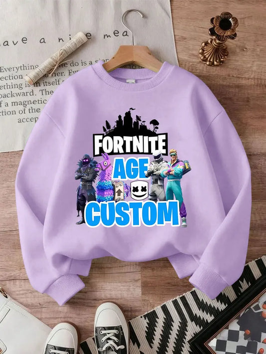 2026 Детски суитшърти с качулка Fortnites, аниме Fortress Night, пролетно-есенни худита за игра, спортно облекло за деца, подарък