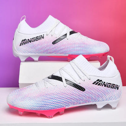 Men Turf Soccer Shoes Cleats Professional Football Boots Breathable Mesh Youth Soccer Anti Skid Male Sneakers Society Chuteira