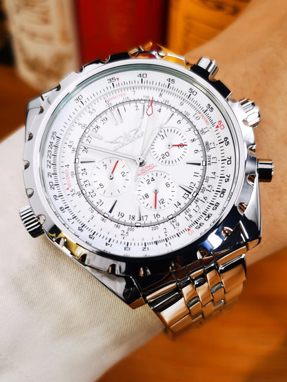 JARAGAR 212 Mechanikus, automata férfi karóra, divatos, üzleti, luxus, heti naptárral ellátott férfi karóra, prémium ajándék, Reloj Hombre