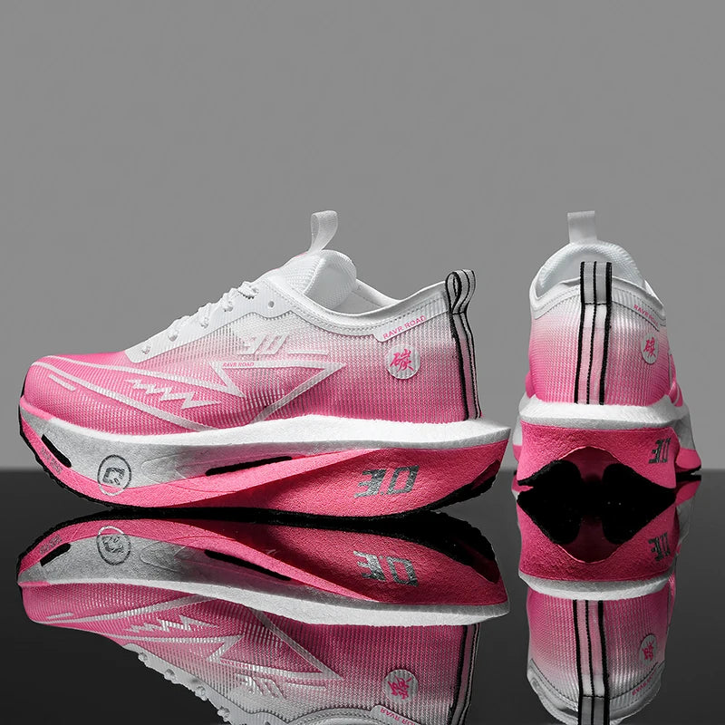 Zapatillas deportivas de carbono para hombre, antideslizantes, acolchadas, cómodas, para carreras, entrenamiento y running; zapatillas de tenis de malla, informales para mujer