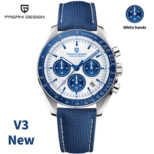 PAGANI DESIGN 2026 New Moon Watch for Men Quartz Multifunction Chronograph Sports Men's Watches Top Brand Luxury Sapphire Mirror