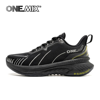 ONEMIX Novos Ténis de Corrida com Amortecimento para Homem, Adequados para Corredores Pesados, com Atacadores, Desportivos, Antiderrapantes, para Exterior, para Mulher e Homem