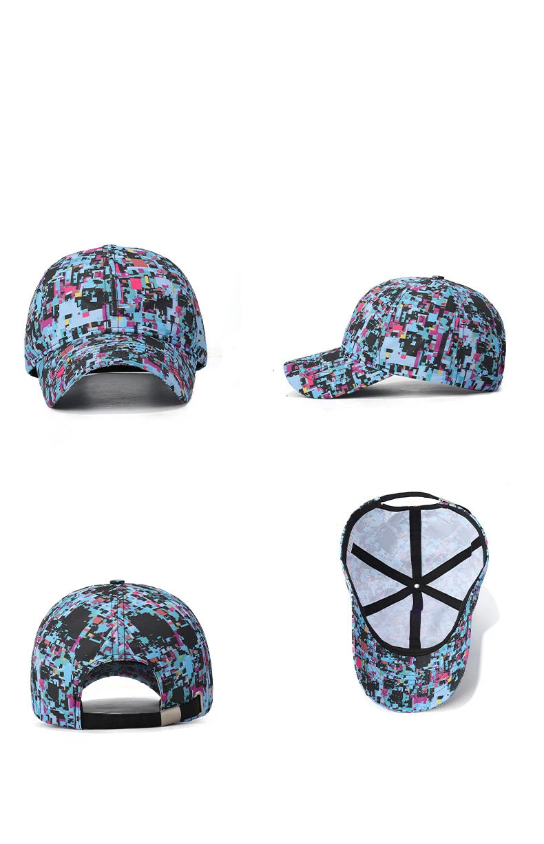 Letnia czapka z daszkiem z motywem graffiti, z podświetleniem, unisex, czapka chroniąca przed słońcem na świeżym powietrzu, modna czapka sportowa, czapka typu „duckbill” w stylu casual