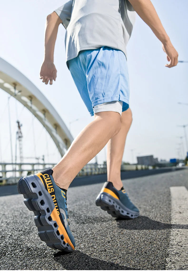 Men's Running Shoes Off-Road Cushioning Jogging Non-Slip Breathable Mesh Luxury Outdoor Couple Trainer Race Sneakers