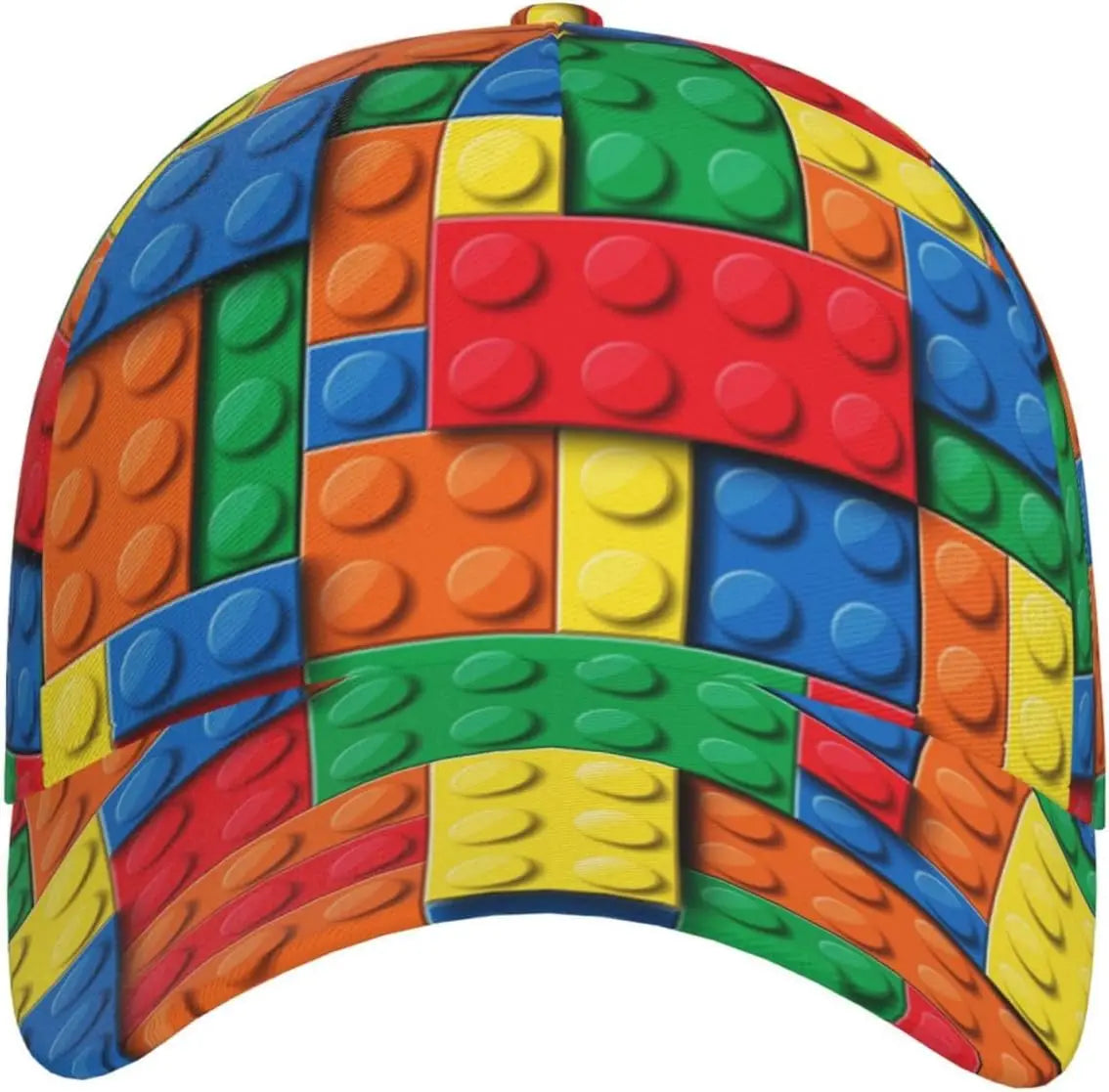 Žaisminga „Building Block Print“ beisbolo kepurė moterims ir vyrams, reguliuojama „Snapback“ kepurė su blizgučiais, madinga beisbolo kepurė