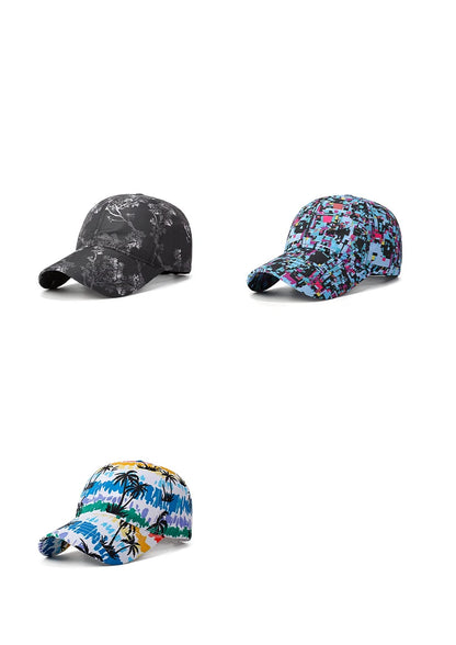 Letnia czapka z daszkiem z motywem graffiti, z podświetleniem, unisex, czapka chroniąca przed słońcem na świeżym powietrzu, modna czapka sportowa, czapka typu „duckbill” w stylu casual