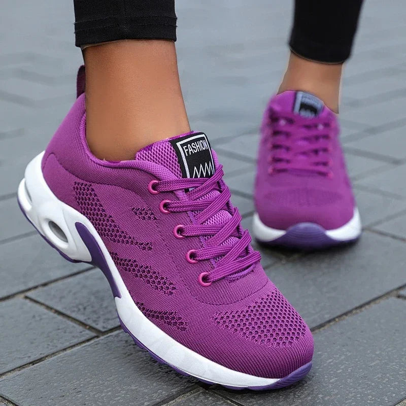 Femmes plate-forme espadrilles décontractées chaussures maille respirant chaussures de course gros sport d'été Tenis chaussures 2024 luxe vulcaniser chaussures