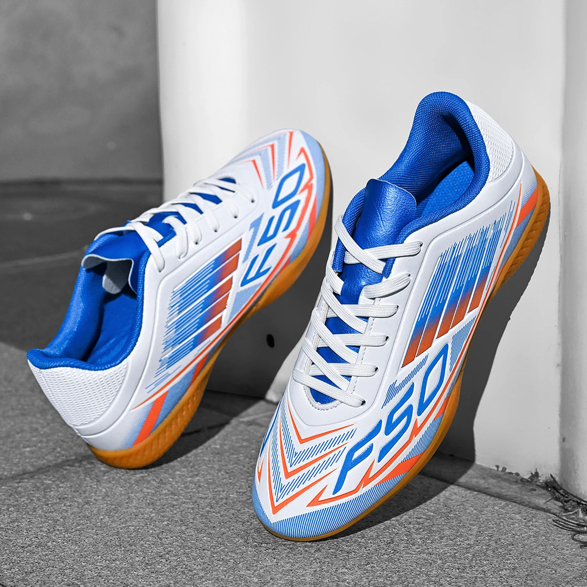 Men's Special Five-a-Side IC Indoor Flat Football Shoes, Breathable Indoor Football Shoes for Sports Competitions