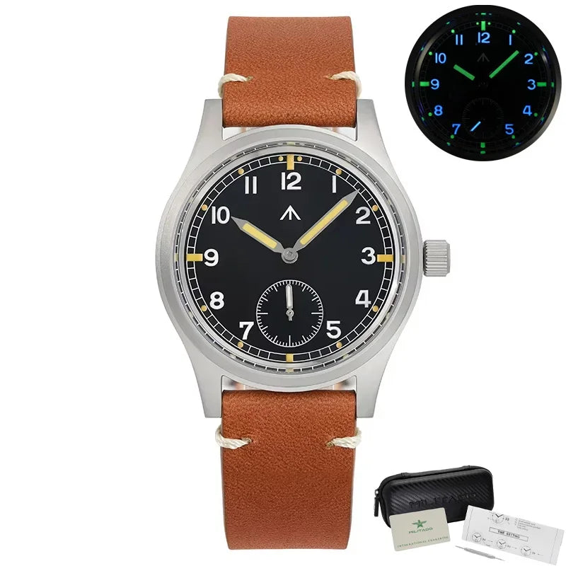 Militado D12 Quartz Watch Men VD78 Movement Domed Sapphire Crystal V2 Clear AR Coating Wristwatch 10Bar Water Resistance Watch
