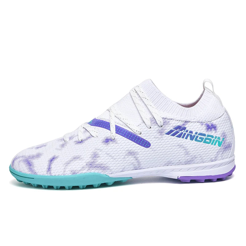 Men Turf Soccer Shoes Cleats Professional Football Boots Breathable Mesh Youth Soccer Anti Skid Male Sneakers Society Chuteira