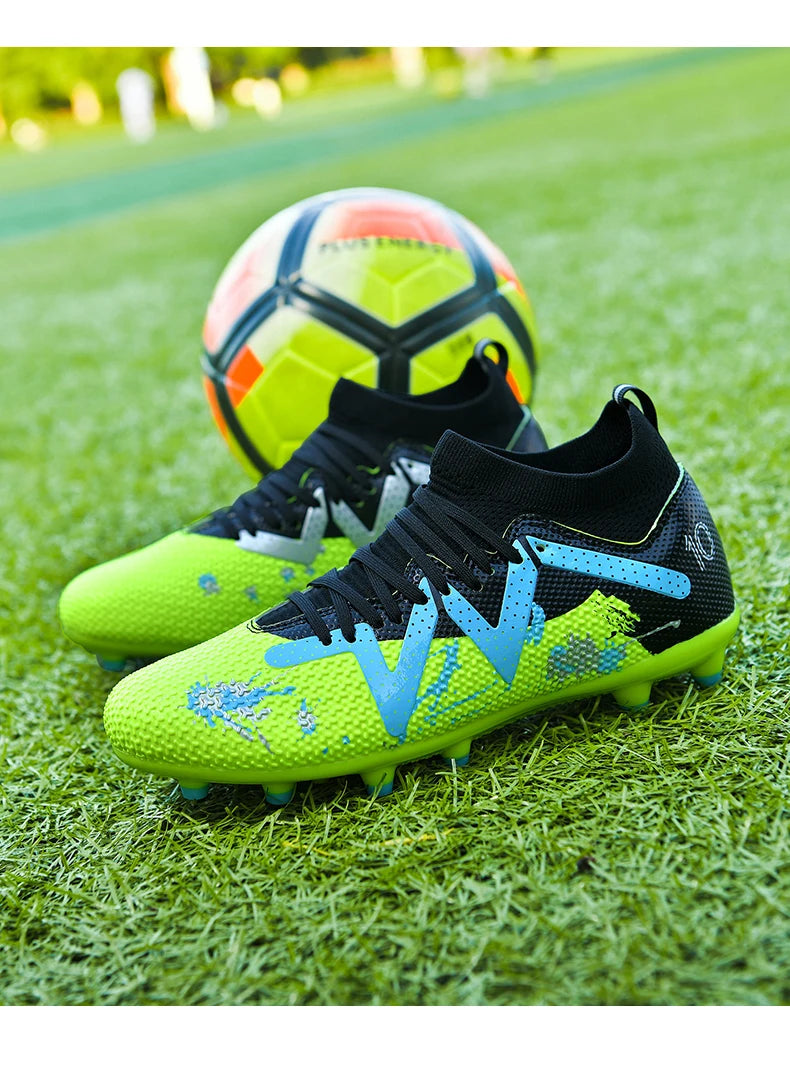 Chaussures de football pour hommes, crampons de terrain professionnels, résistants, décontractés, antidérapants, de haute qualité.