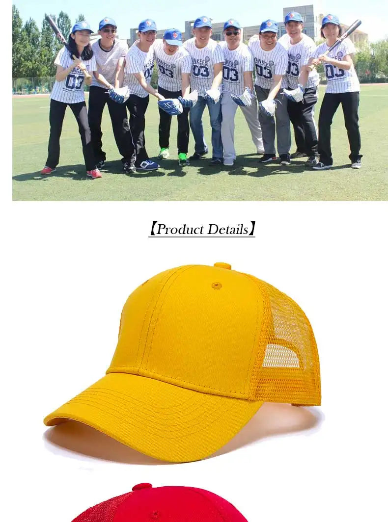 Gorras de béisbol al por mayor para hombre, gorras casuales, gorras de malla para mujer, gorras unisex con logotipo personalizado, gorras bordadas
