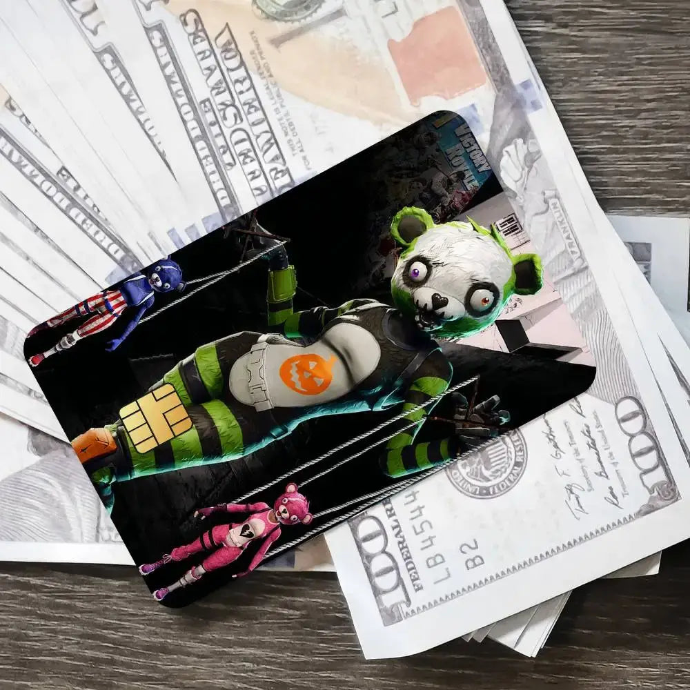 Cuddle Team Leader Fortnite Game Card Stickers for Bank Access Protective Waterproof Film Cover Sticker Surprise Gift