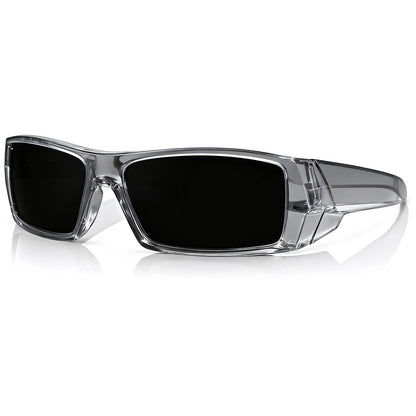MAXJULI Z87 Polarized Sunglasses Men Wrap Around Sport Driving UV400 Retro Vintage Shield Safety Glasses 8231