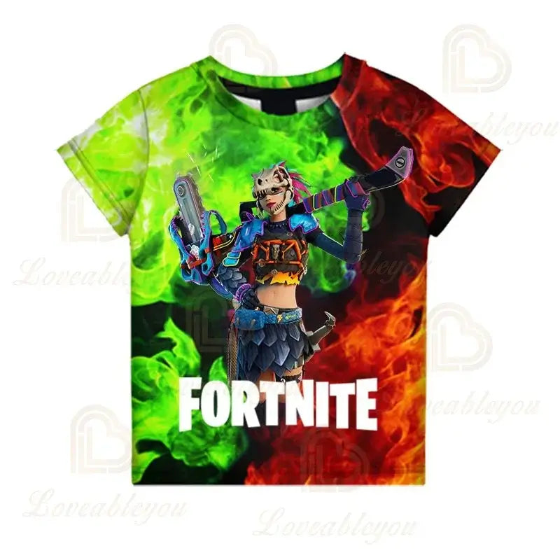 Battle Royale T-shirt Fortnite Victory T-Shirt Kids Tops Girls Boys Clothes Harajuku Tees Children 3D 2025 New Design