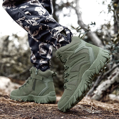 Upgraded Tactical Combat Training Boots Male Outdoors Camping Anti-wear Rapid Response Hiking Shoes Fishing Hunting Sneakers Men