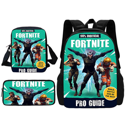 Child School Backpack with Shoulder Bag and Pencil Case School Bags for Hot Game Design Fortnite Boys and Girls Best Gift