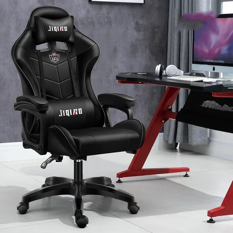 Ergonomic Gaming Chair with Massage Function, RGB Light Swivel Recliner Office Chair, Adjustable High Quality Computer Gamer Chair