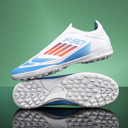 Nouvelles chaussures de football pour hommes, crampons longs d'entraînement, chaussures de football pour matchs en extérieur, crampons pour garçons et adultes, respirantes, antidérapantes, confortables pour le sport