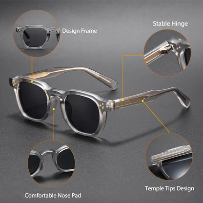 CATERSIDE New Fashion Men's Sunglasses Square Personalized Temple Tips Design Sun Glasses Women's Travel Party Festival Gift