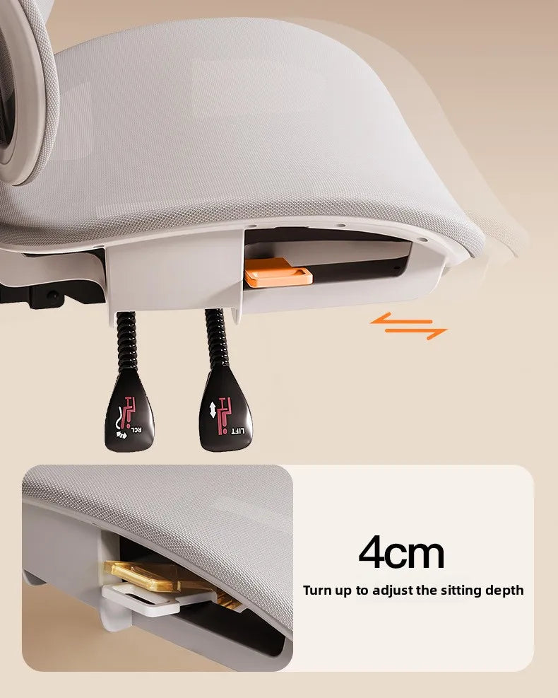 Stable Durable Ergonomic chair Floating wing waist support Computer chair Office chair Back chair Household e-sports chair