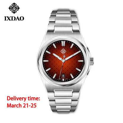 IX&DAO 2025 New 37mm Warrior Men's Automatic Mechanical Watch Miyota 9015 Movement Sapphire Stainless Steel Waterproof 10Bar BGW