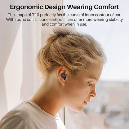 TOZO T10 Bluetooth 5.3 Earphones ,Wireless Headphones , AI Enhanced Calling With Deep Bass, IPX8 Waterproof Earbuds ,45H Play