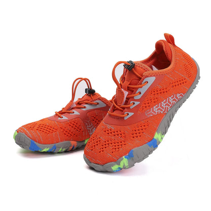 New Children's Aqua Shoes Women Colorful Walking Sports Upstream Wading Sneakers Breathable Mesh Five Fingers Swimming Water Shoes