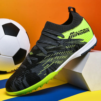 Men Turf Soccer Shoes Cleats Professional Football Boots Breathable Mesh Youth Soccer Anti Skid Male Sneakers Society Chuteira