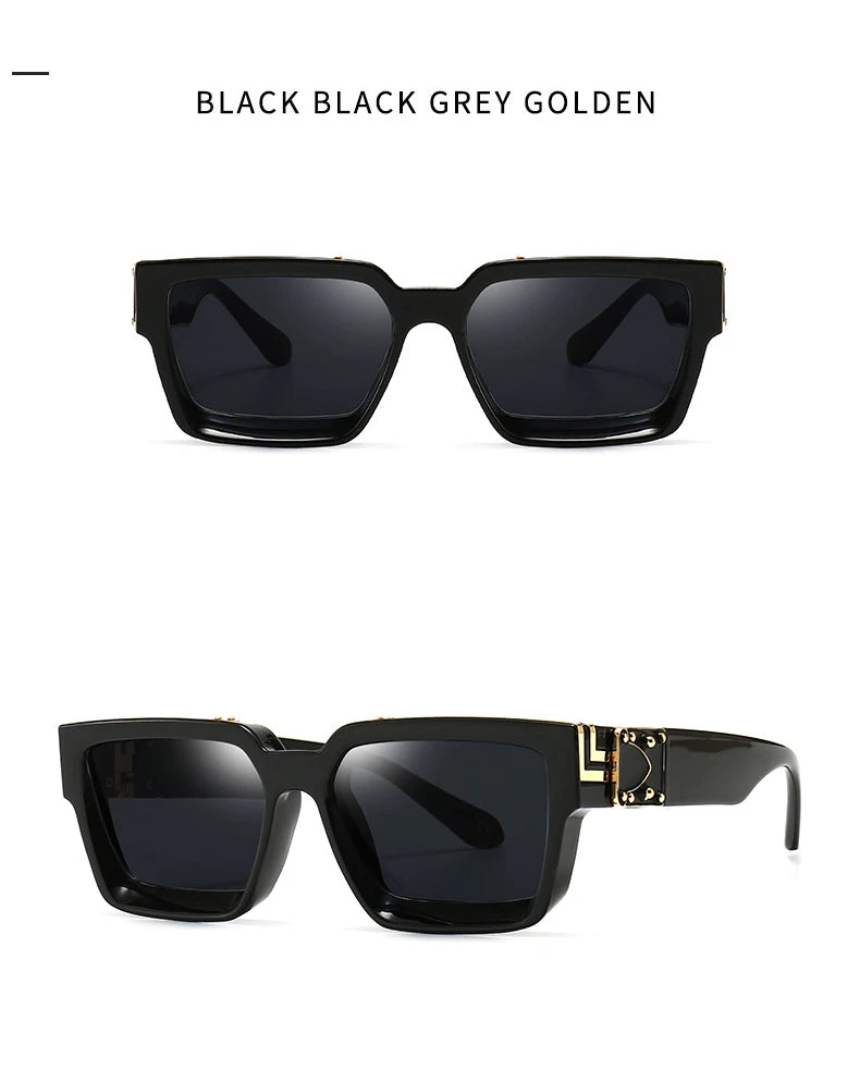 Cycling Brand Rectangle Sunglasses Men Women Luxury Shades Retro Square Sun Glasses Eyewear Trend Punk Eyeglasses For Male