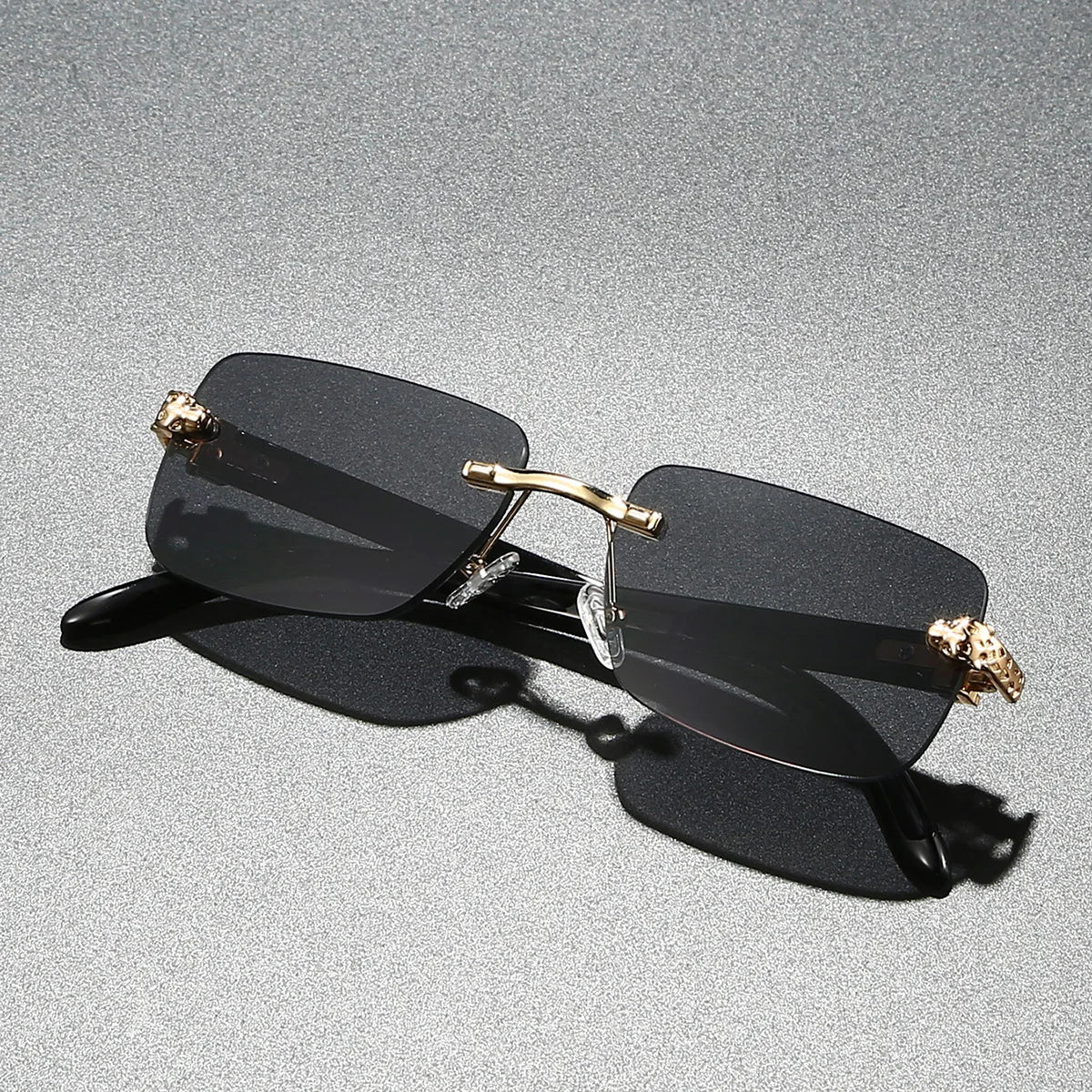 Vintage Rectangle Oval Sunglasses Women Men Metal Frame Clear Lens Glasses Eyewear
