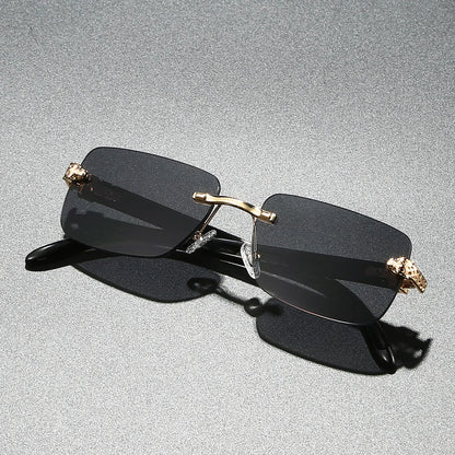 Vintage Rectangle Oval Sunglasses Women Men Metal Frame Clear Lens Glasses Eyewear