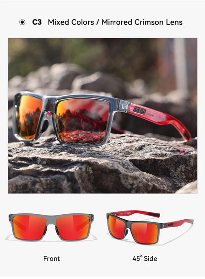KDEAM Oversized Men's Sunglasses Polarized TR90 Big Size Sun Glasses Width 160mm Protective Case Included KD0737 MAX