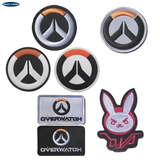 Overwatch D.Va Embroidered Magic Arm Patch Sticker Cosplay Backpack Clothing Decals Decoration Fan Merchandise Gifts