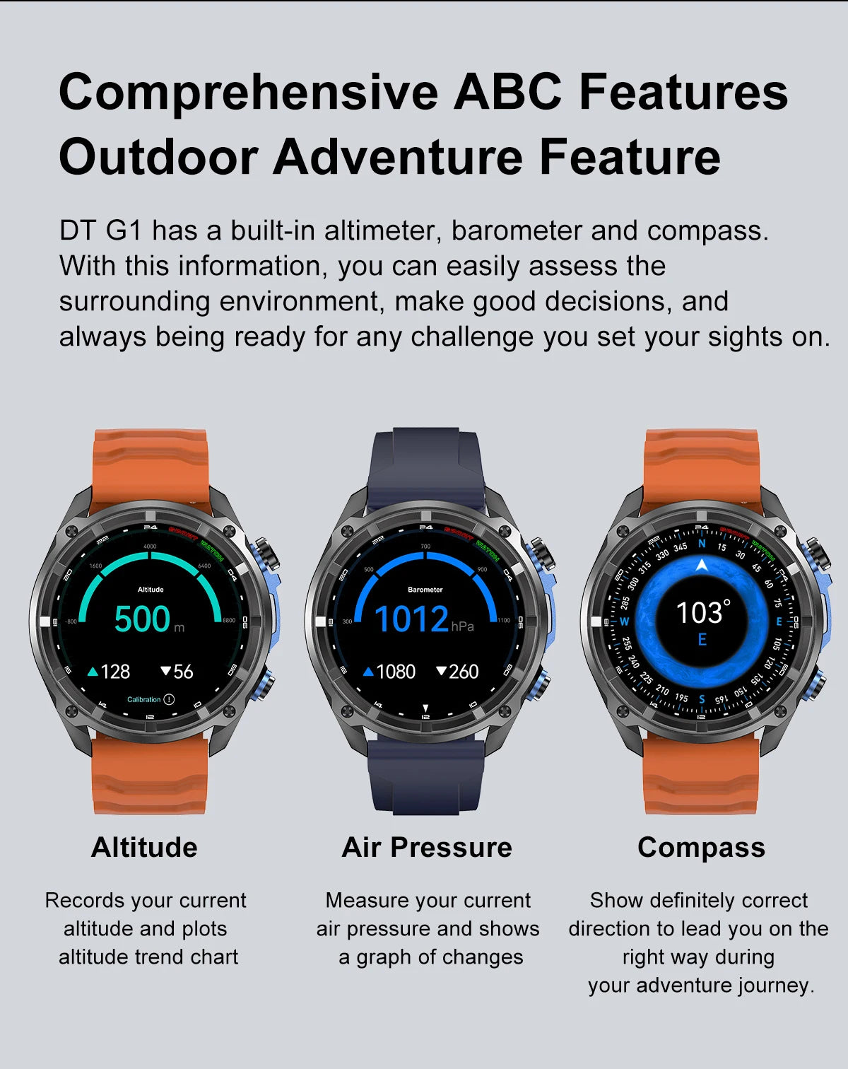 2026 New Military Smart Watch GPS Track Compass Altimeter Bluetooth Calling 860mAh Battery DTG1 Men Outdoor Sports Smartwatch