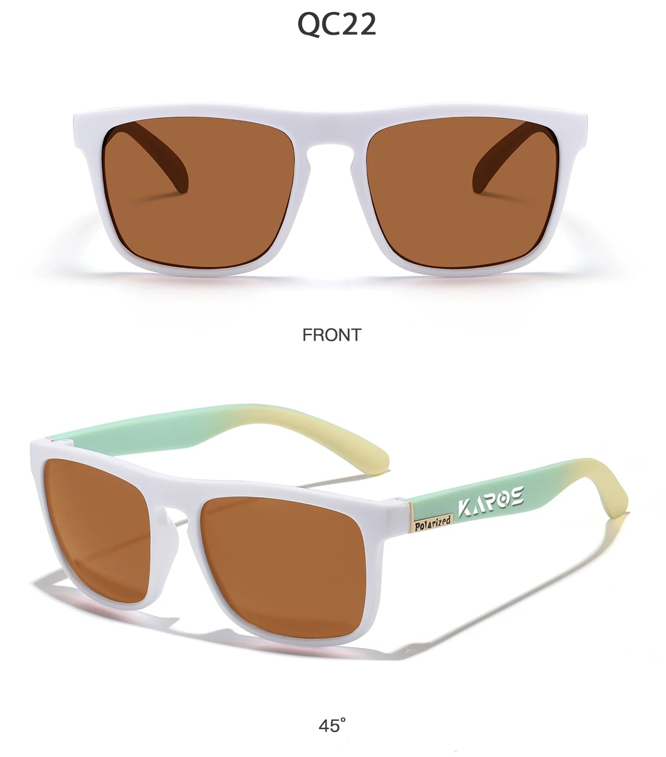 Karos Vintage Polarized Sunglasses Fashion Square Travel Driving Fishing Glasses Men Women Sports UV400 Eyewear Box YZ2024WB