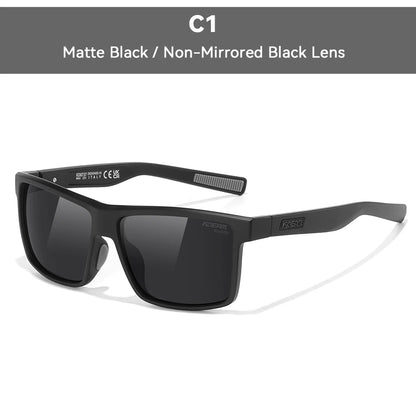 KDEAM Oversized Men's Sunglasses Polarized TR90 Big Size Sun Glasses Width 160mm Protective Case Included KD0737 MAX