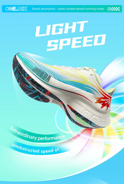 ONEMIX 2025 Carbon Plate Men Women Running Sports Shoes Breathable Cushioning Non-Slip PB Lightweight Rebound Sneakers