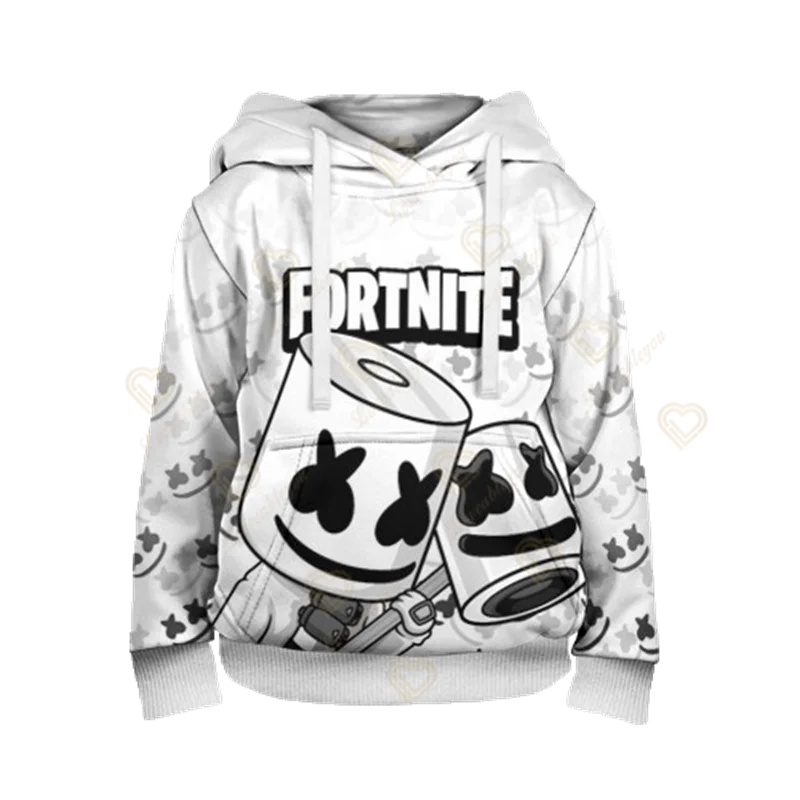 Sweatshirt com Capuz Fortnite Cool Heroes para Rapaz, Estilo Cosplay, Casaco Infantil com Desenho Animado para Primavera e Outono