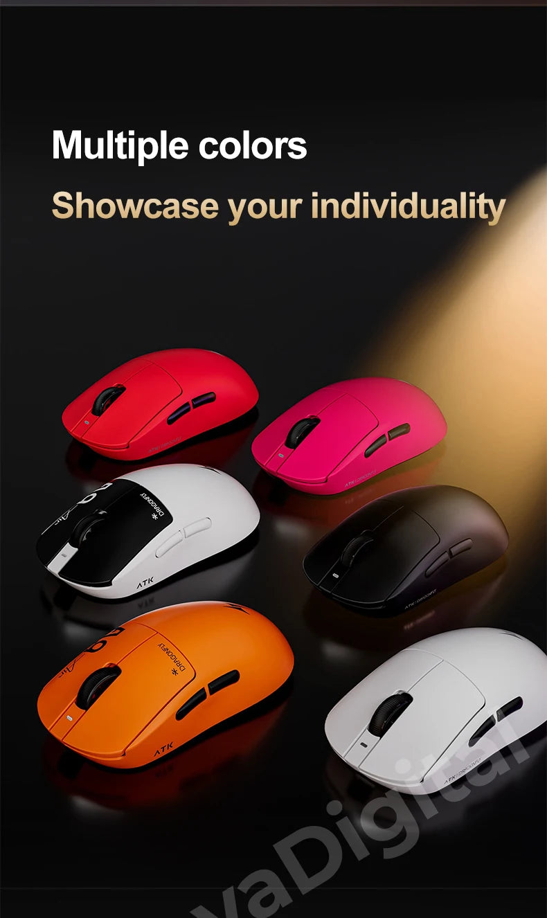 ATK Dragonfly A9 Ultimate brezžična gaming miška A9 Air PAW3950, ultralahka ergonomska e-športna miška za igričarje FPS CSGO A9 Ultra