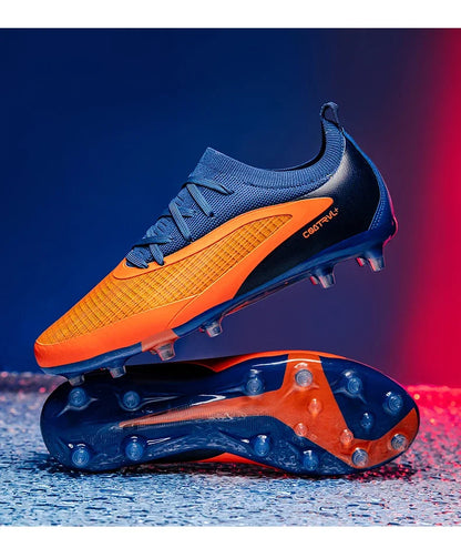 Nuove scarpe da calcio da uomo per esterno con tacchetti, traspiranti, antiscivolo, per adulti, scarpe sportive da calcio con tacchetti lunghi per allenamento, ragazzi e partite, confortevoli